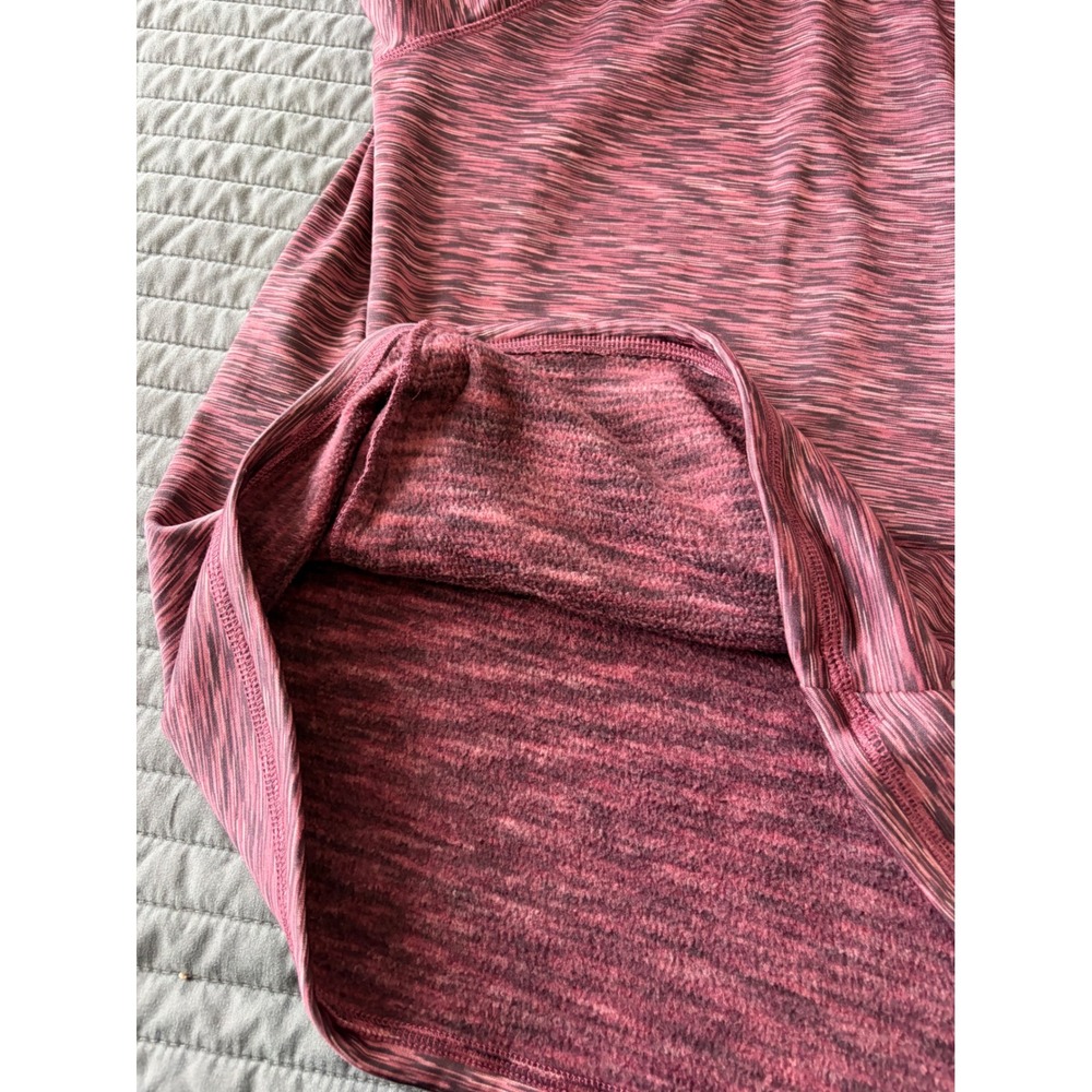 Spyder Active Womens Pink Space Dye Fleece Lined Cowl Neck Pullover Top Large - Picture 8 of 8